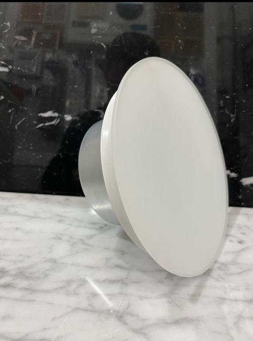 Анемостат со стеклянной внешней частью FOZA D 125 мм. Матовое зеркало. Белый